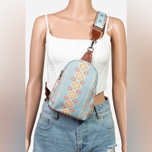 Fame Woven Crossbody Bag with Adjustable Strap